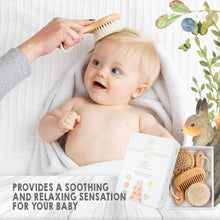 Load image into Gallery viewer, KeaBabies Baby Round Hair Brush and Comb Set
