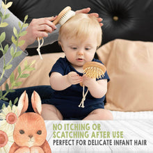 Load image into Gallery viewer, KeaBabies Baby Round Hair Brush and Comb Set