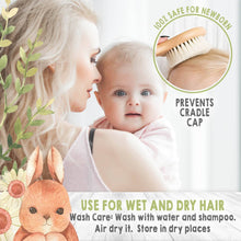 Load image into Gallery viewer, KeaBabies Baby Round Hair Brush and Comb Set