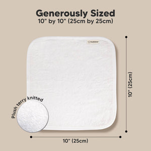 6-Pack Baby Wash Cloths: White
