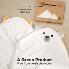 Load image into Gallery viewer, Cuddle Baby Hooded Towel: Polar