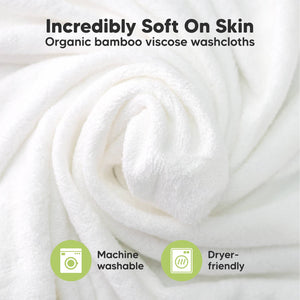 6-Pack Baby Wash Cloths: White