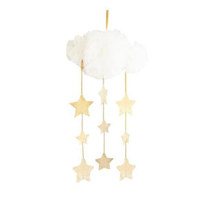 Tulle Cloud Mobile- Gold and Ivory