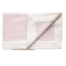 Cashmere Baby Blanket Pink and Beige